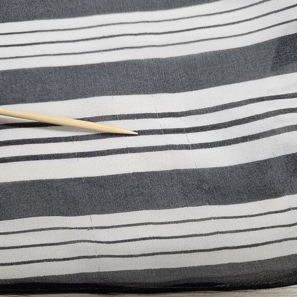 Zimmernann Anthropologie Womens Pants L Black Stripe Wide Leg Pull on Sheer Silk - Picture 7 of 14